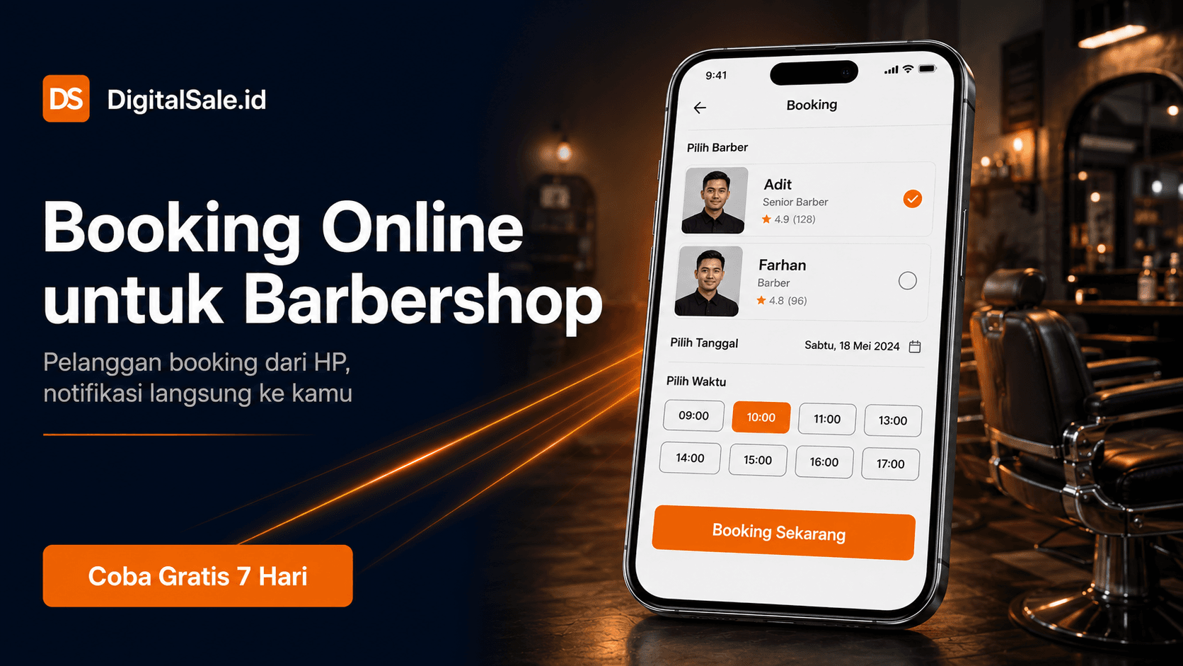 Booking Online untuk Barbershop