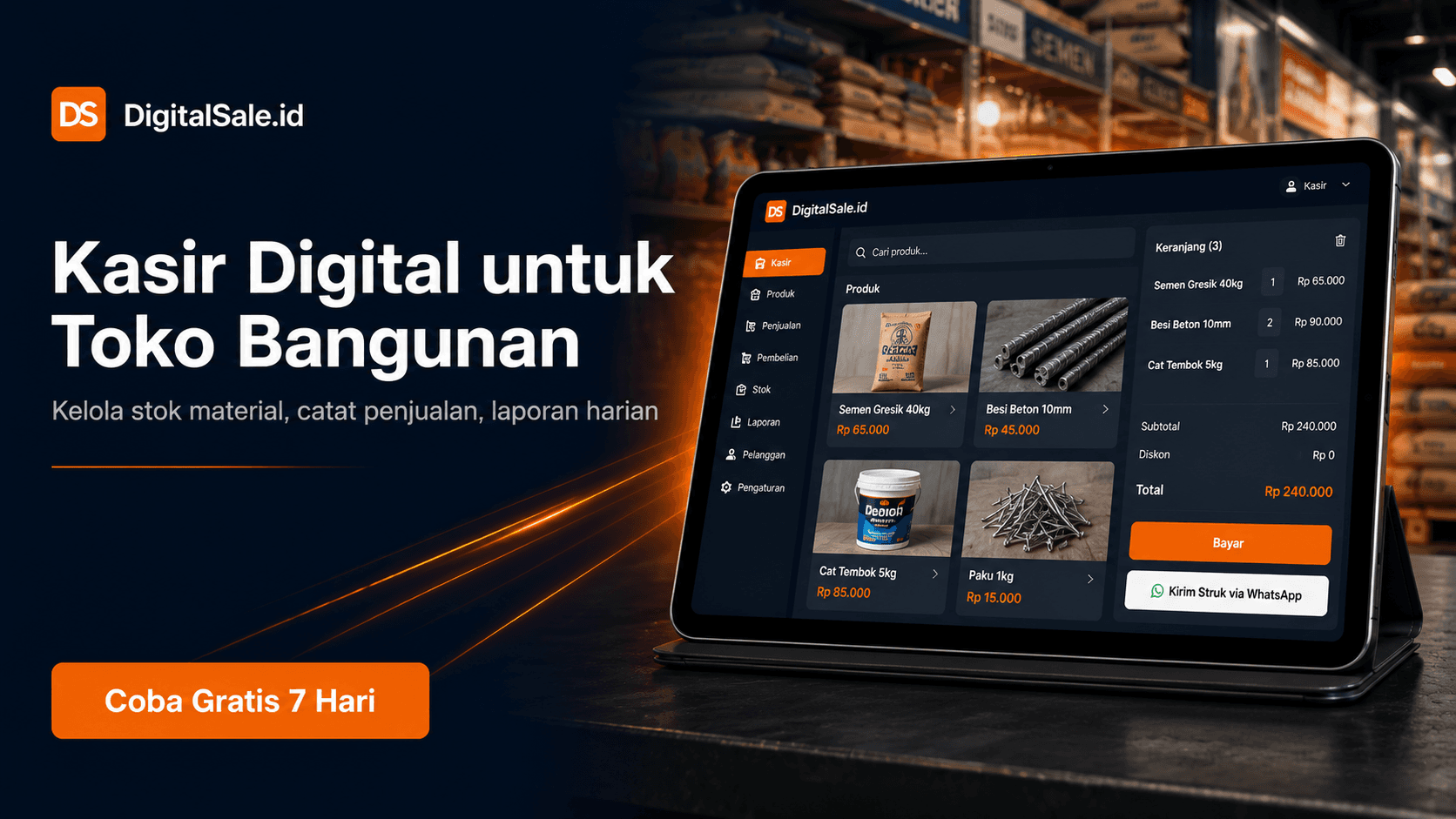 Kasir Digital untuk Toko Bangunan